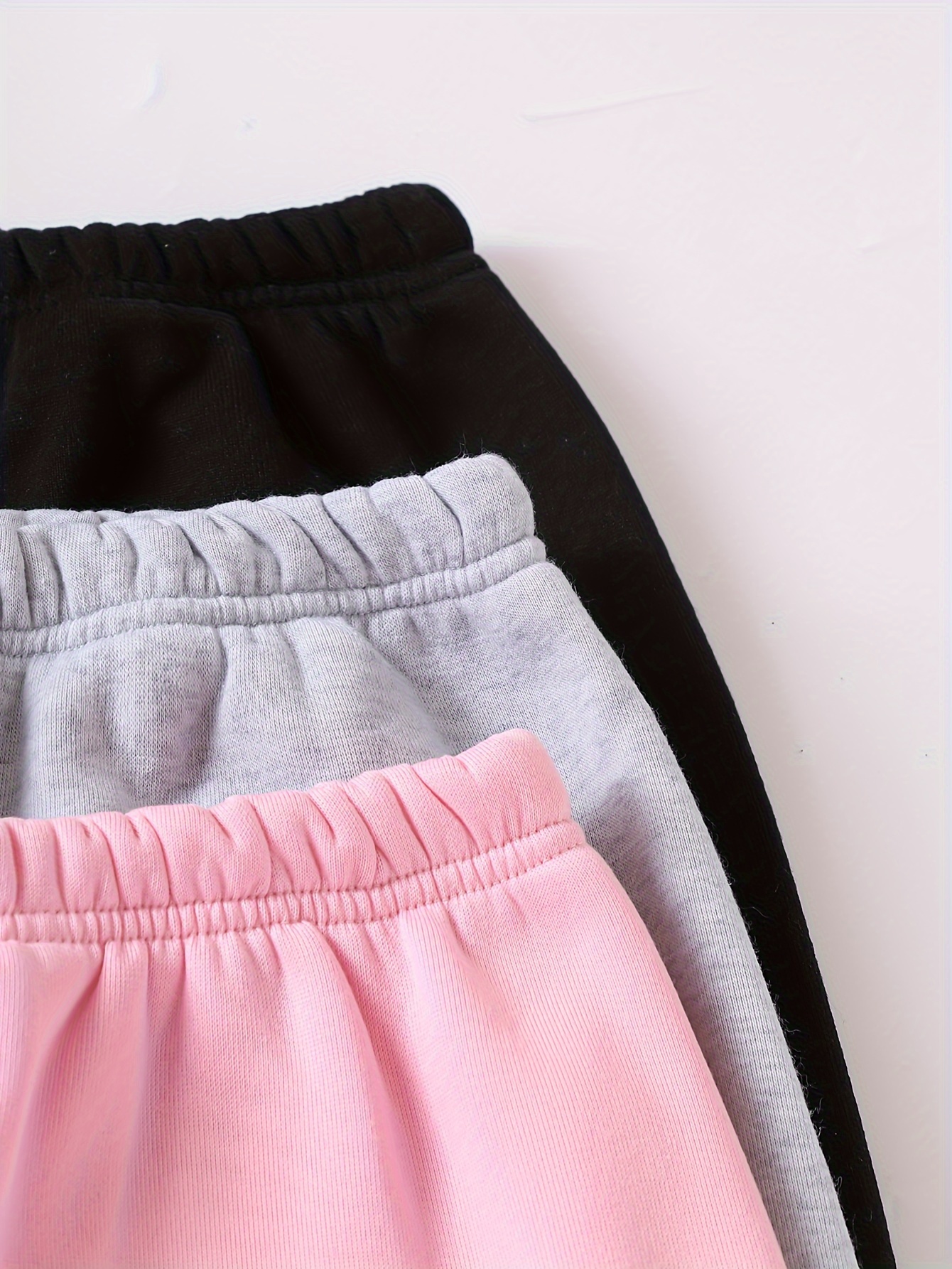 Girls' 3pcs Fleece-Lined Cargo Pants Set for Winter