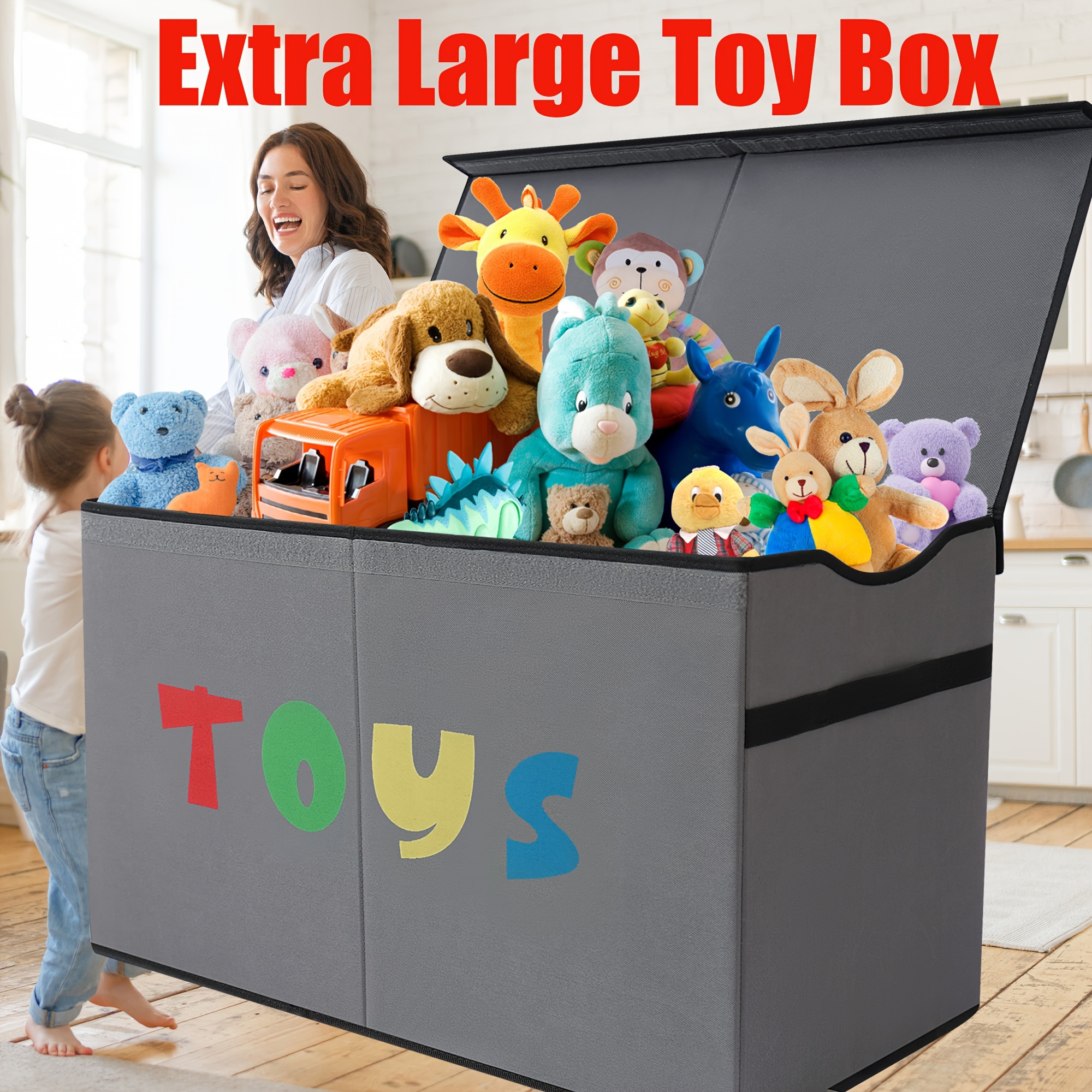 Toy Chest Box deals Organizer Bins for Boys Girls Kids Large Collapsible Storage Box