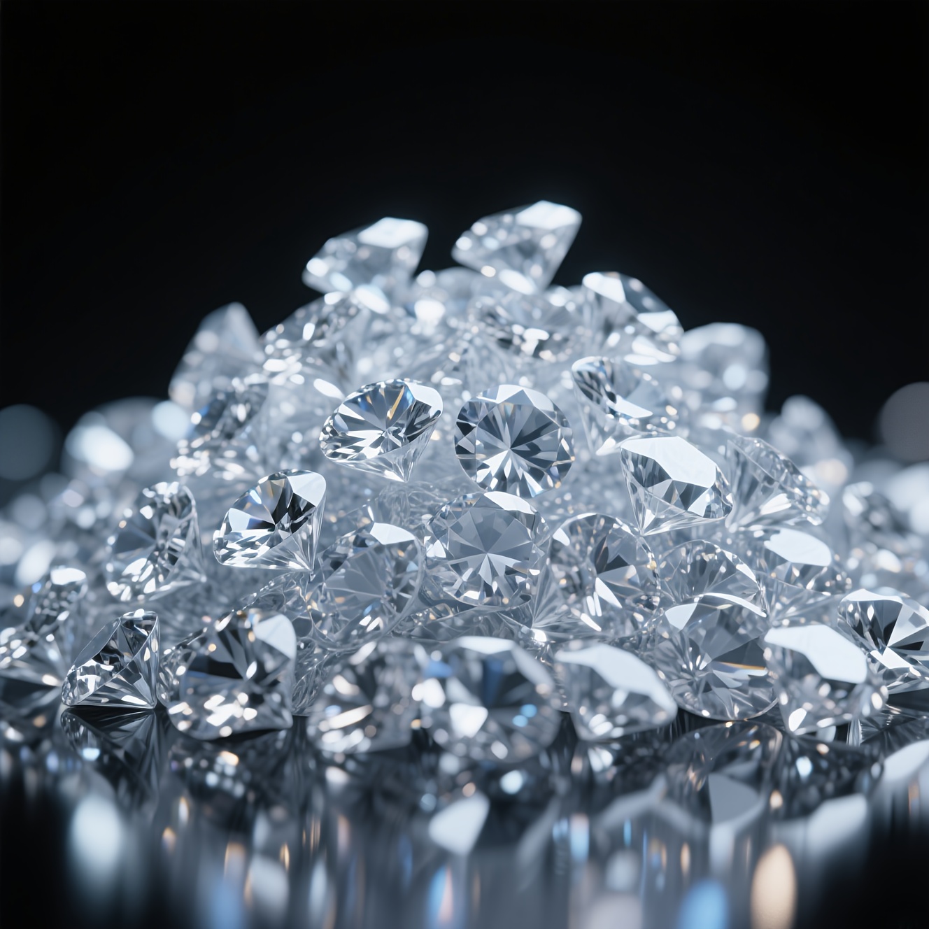 E-shop 244 Stück Funkelnde Kunst-Diamanten – Realistischer Diamantglanz, Facettierte Kristallsteine für Hochzeit, Party, Wohnkultur – Elegante