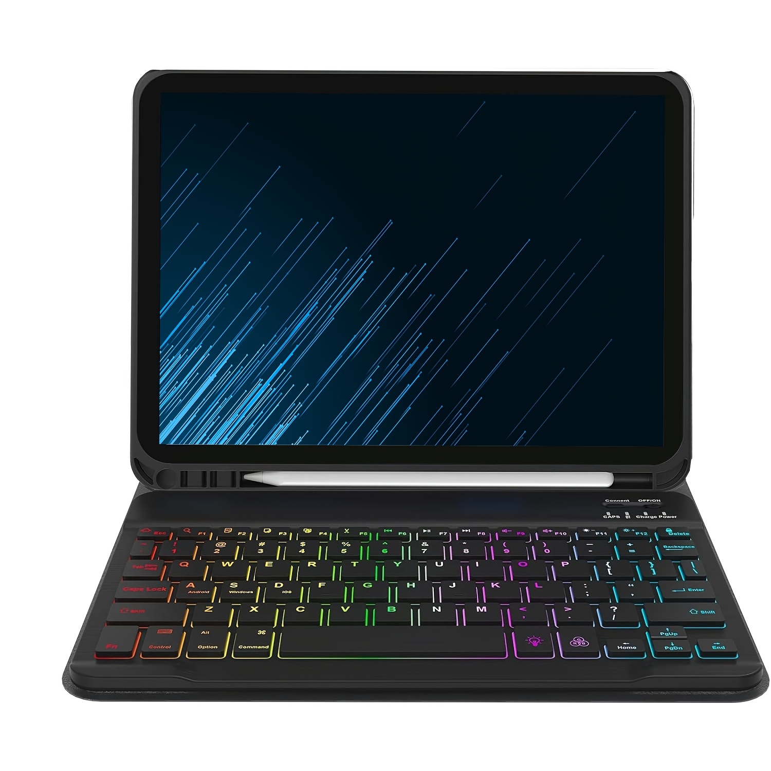   con teclado para ipad a16 11 pulgadas 11ª generación 2025 y 10ª generación 10.9 pulgadas 2022 -   folio con teclado retroiluminado en   desmontable para ipad pro 11 y  /5/6 10.9 pulgadas y para ipad7/8/9ª 10.2 y  .5,