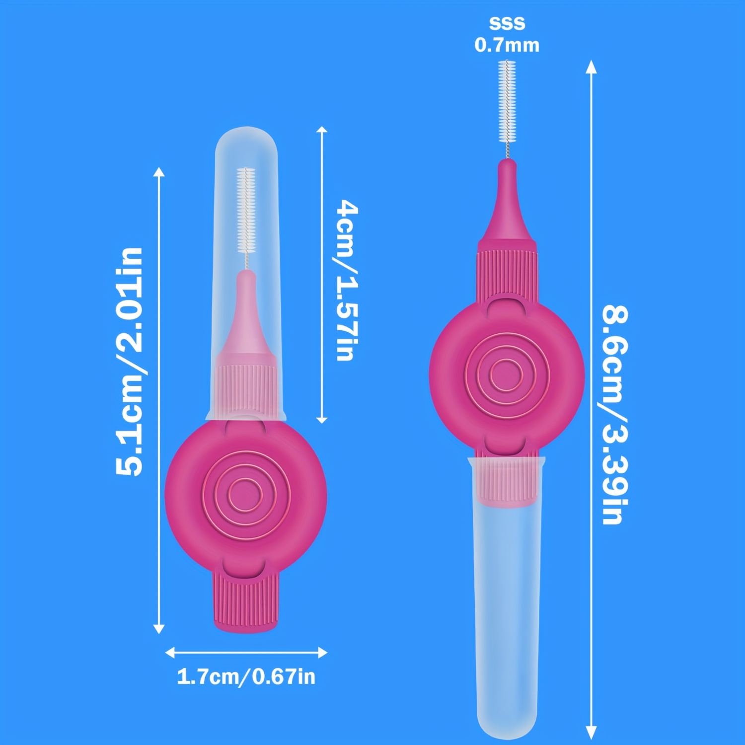 20pcs Interdental Brushes for Effective Tooth Flossing