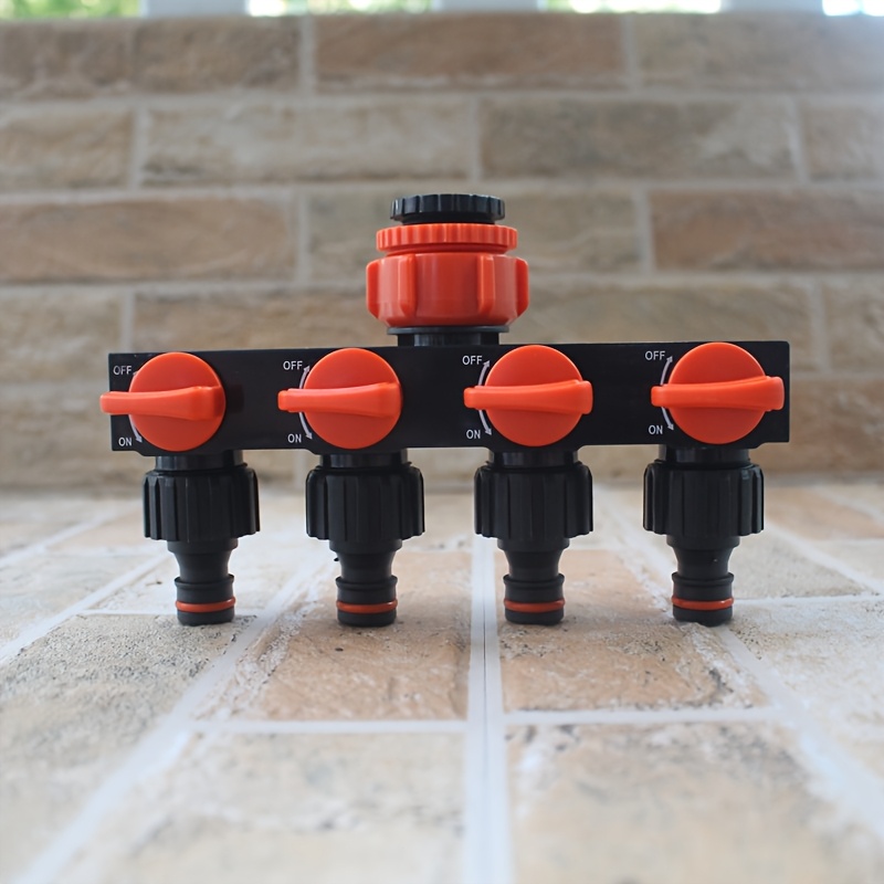 4 Way Hose Splitters Watering Connector Distributor | Bsp Thread, Plastic, Eu Standard, Garden Watering Fittings