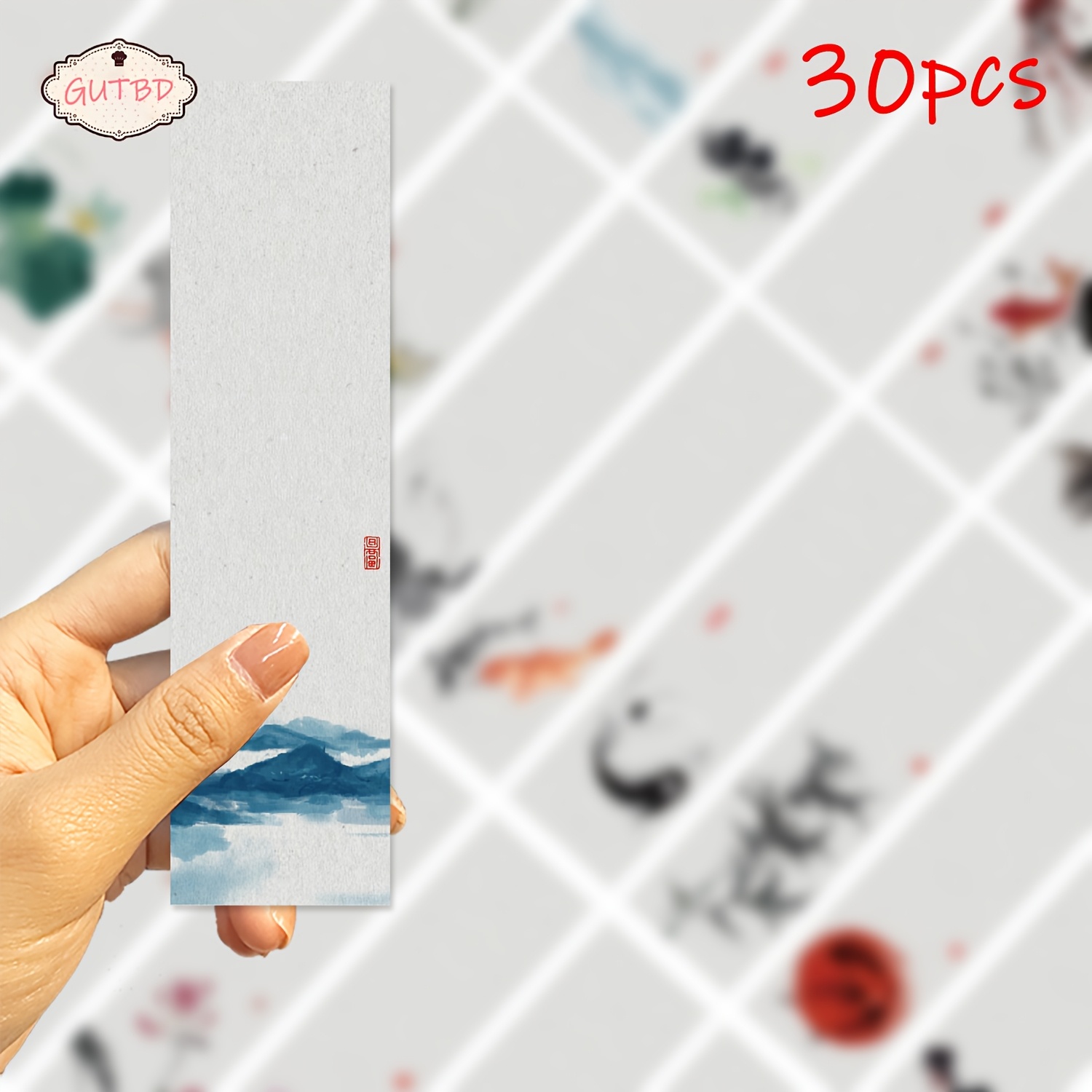 TEMU Gutbd Offers A Set Of 30 Bookmarks Featuring Traditional Chinese Ink Art, Designed To And . Unique Paper Bookmarks Double As Graffiti Art And