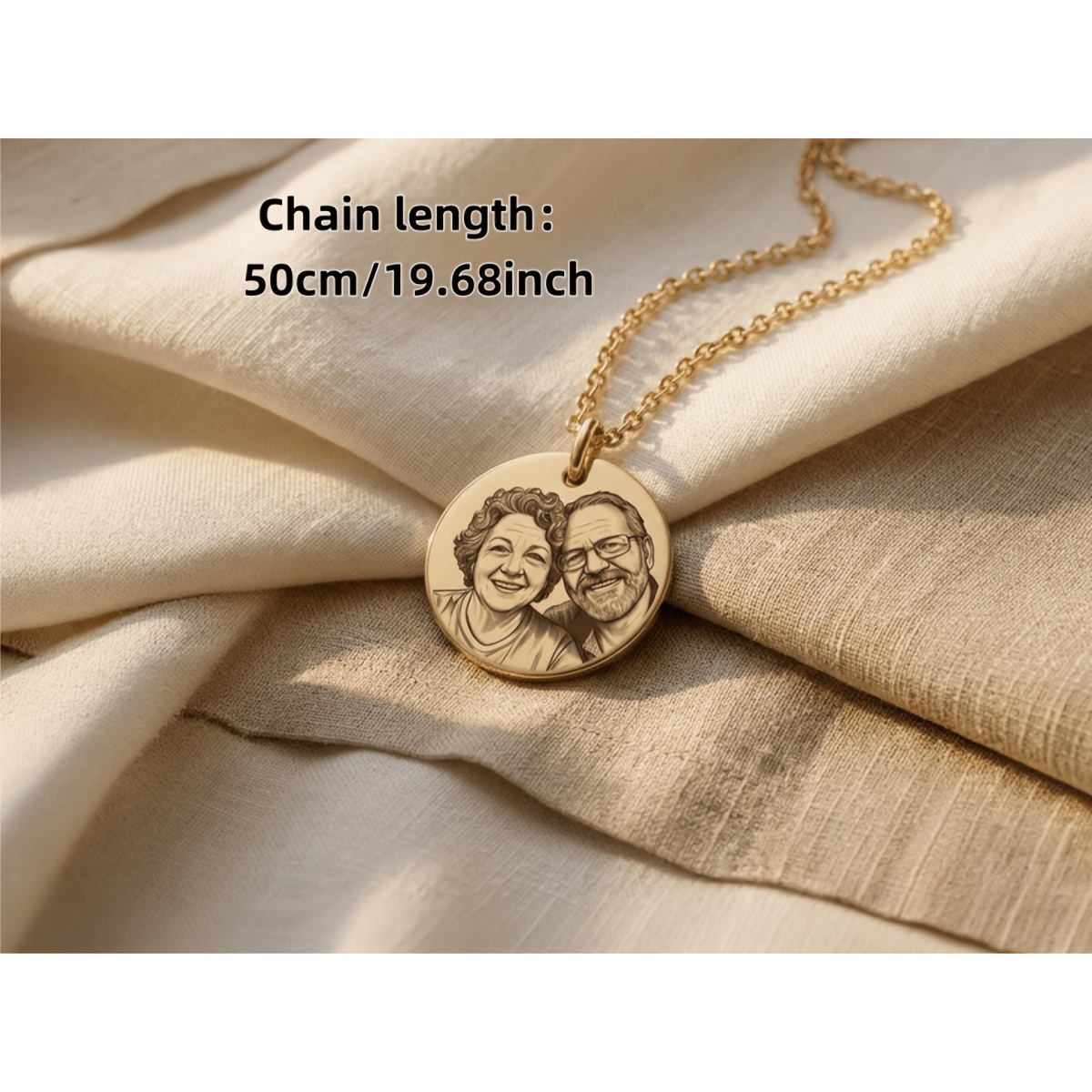 Personalized Custom Photo Pendant Necklace — Stainless Steel Gift
