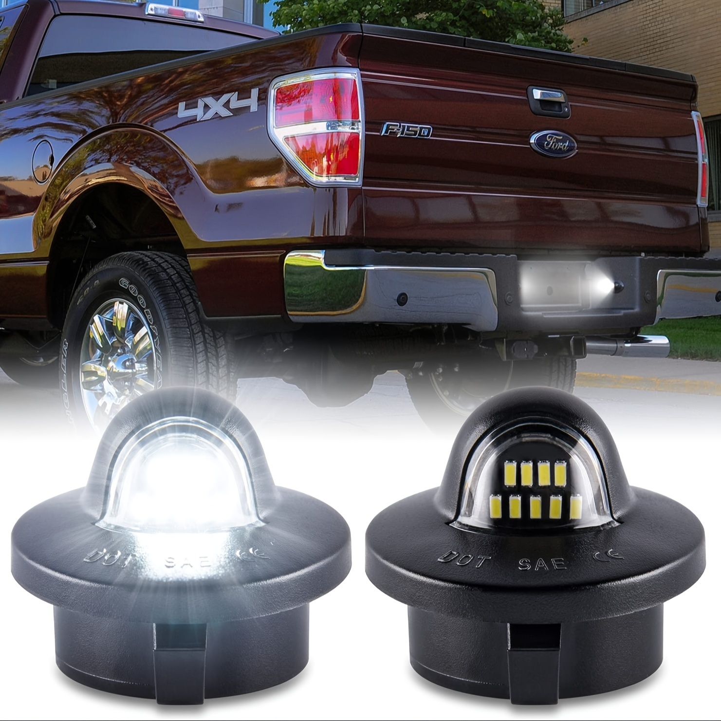 

2x White Smd Led License Plate Tag Light Lamps For Ford F150 F250 F350 1999-2016