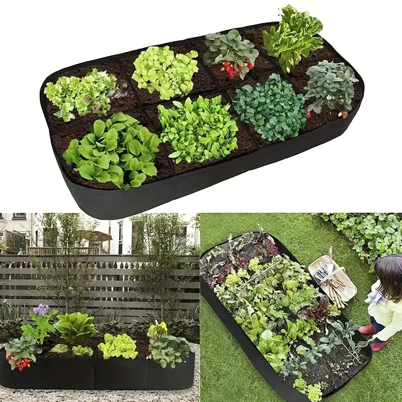 Extra-Large 8-Grid Raised Garden Bed Kit, Contemporary Style, Durable Weather-Resistant Rectangular Planter, Floor Mounted, with Indoor/Outdoor Accessory Components for Vegetables, Flowers, Ideal for New Year, Valentine's, Easter Gift