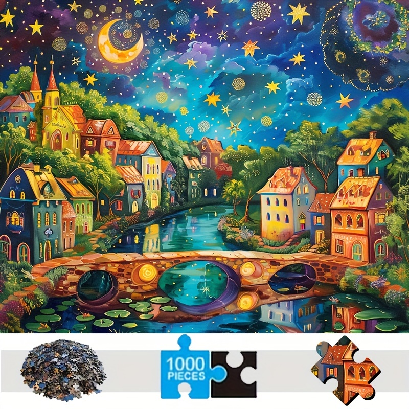 

Puzzle adulte de 1000 pièces - , mate, anti-poussière, design oblong du télescope, fabriqué en de qualité supérieure, artisanat de mosaïque de bricolage