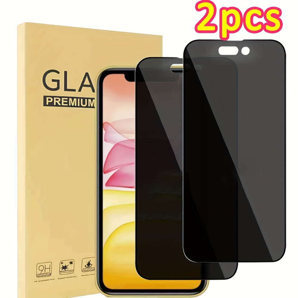 TEMU 2 Pack Privacy Screen Protector For Galaxy A14 5g/ A15 5g - 9h Hardness Tempered Glass, Anti-spy, Anti-scratch, Bubble-free Installation, Case