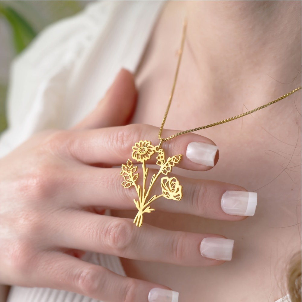 

18k Gold- Pendant Necklace - Personalized Steel, For &