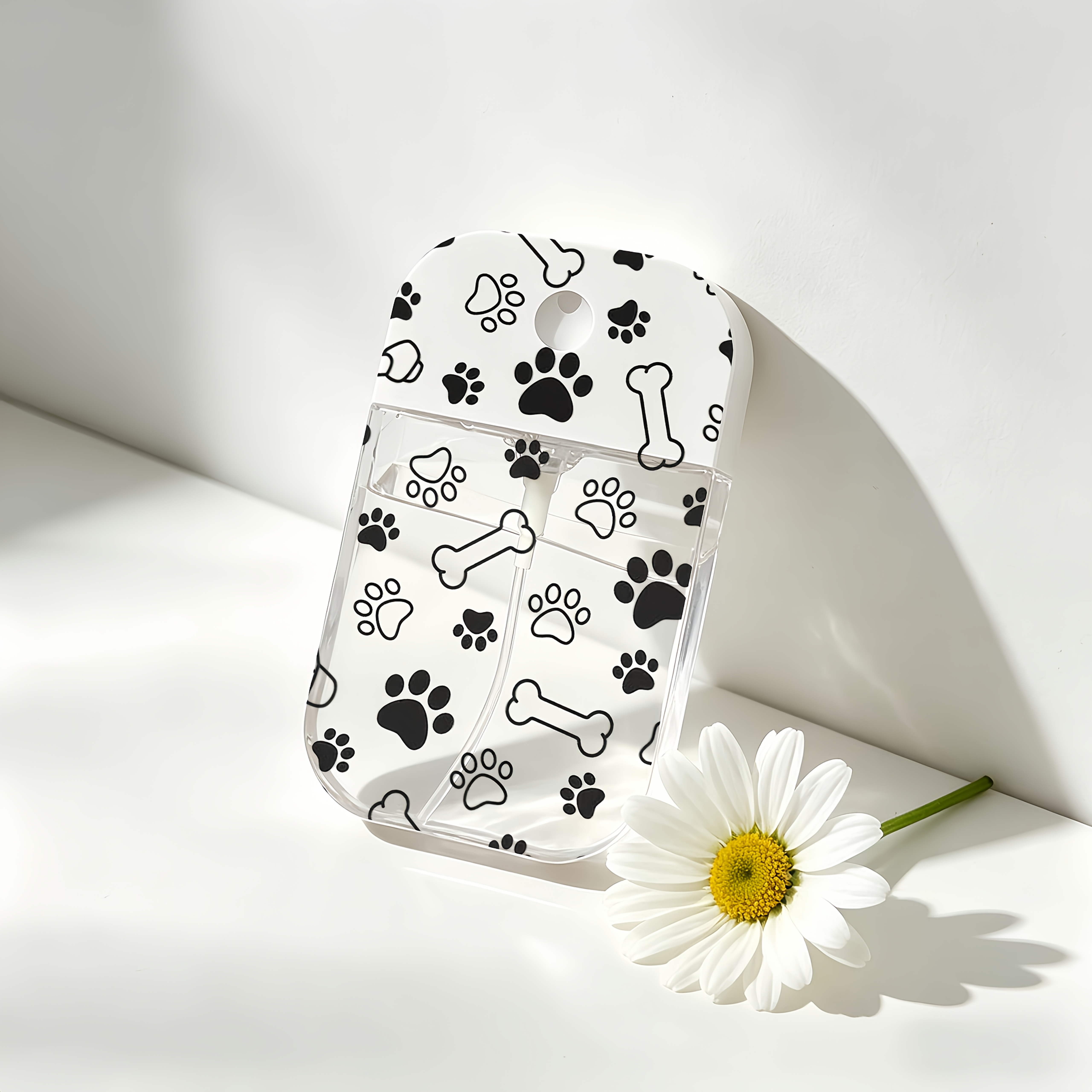 TEMU Cute Dog Paw Print Spray Bottle, Portable Mini Sprayer For Women, 50ml Transparent Refillable Bottle, Travel-sized For Business Trips, Cosmetic