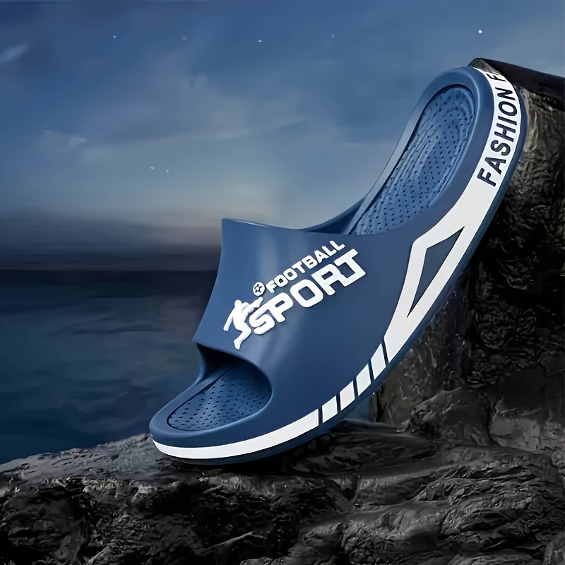 mens lightweight eva slide sandals open toe geometric - Temu  display picture 2