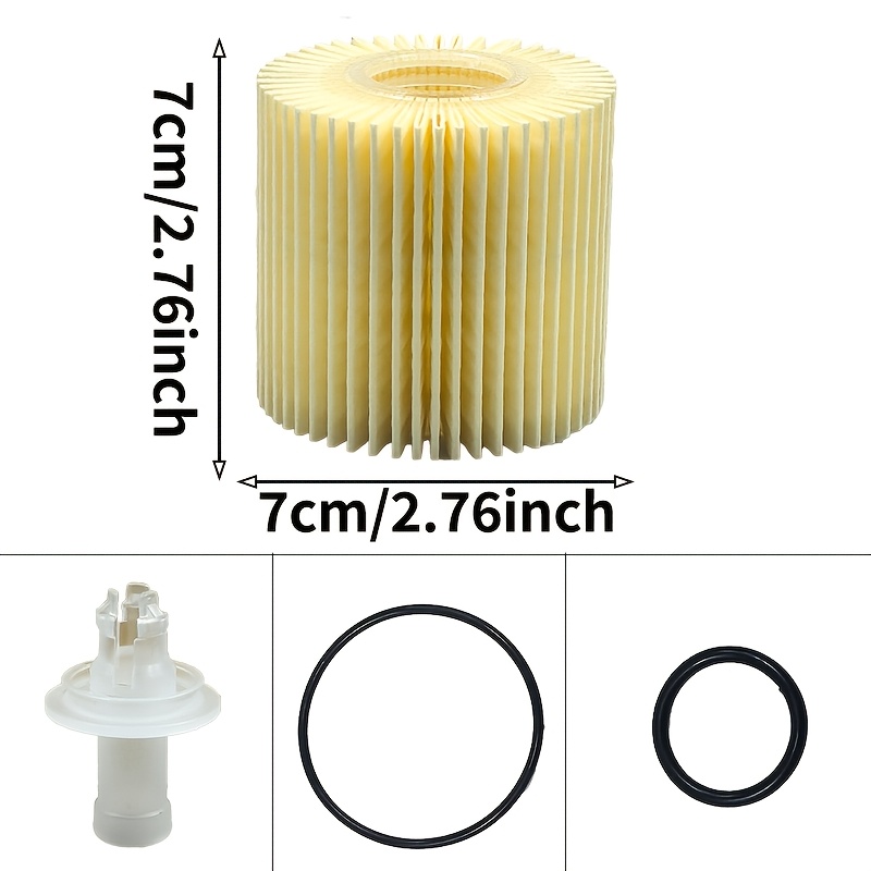 TEMU Accessory Codes: 04152-yzza1, 04152-0v010, 04152-31090 Oil Filter. Suitable For Camry, Rav4, Prius, For , For , For Lotus. Oil Filter Element,