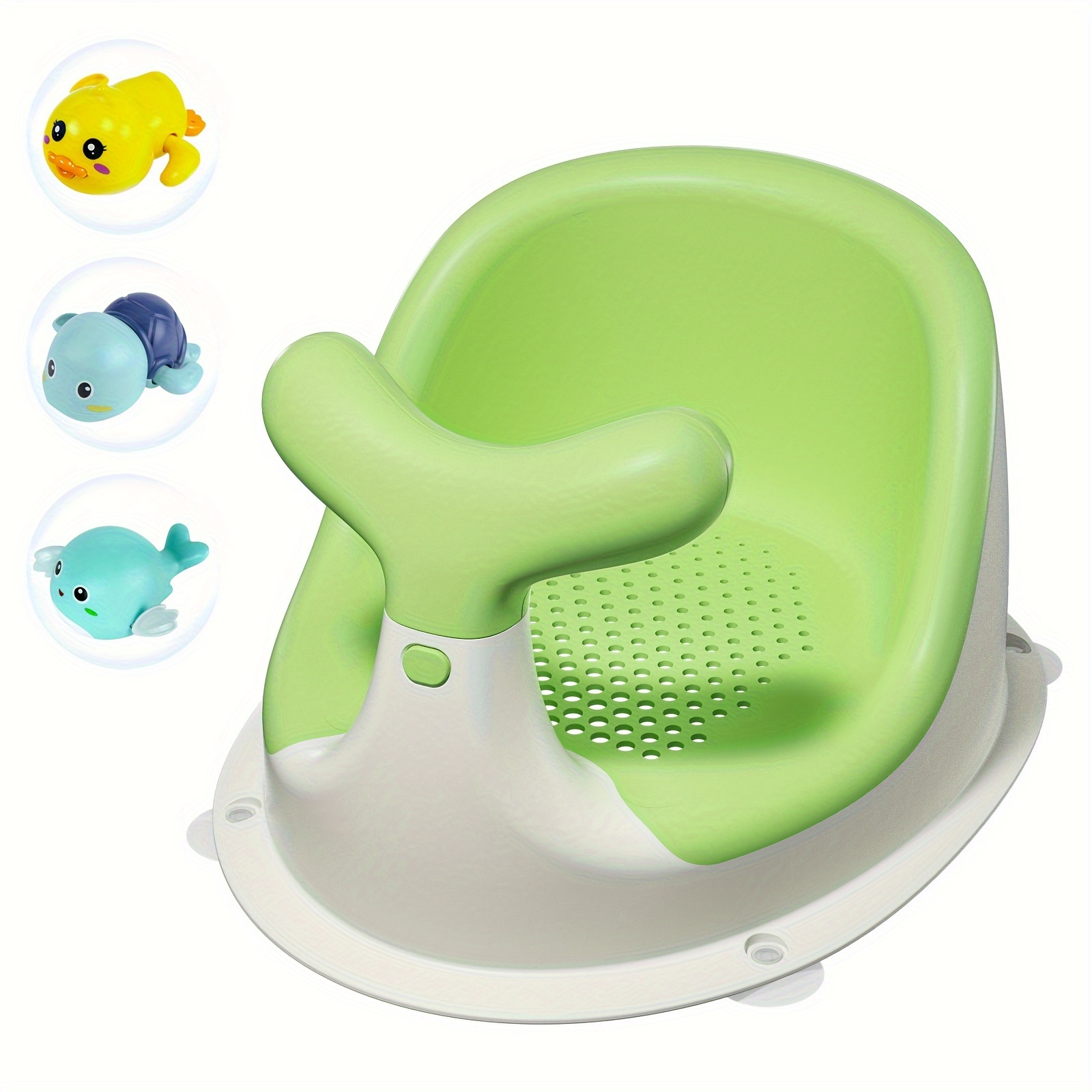 

Bathtub Seat, Infant Bath Seat With 4 Secure Suction Cups For Babies Sit Up Bathing In Tub Toddler Bath Seat