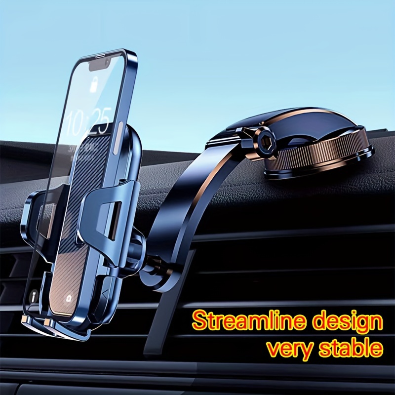 

Abs Dashboard Car Phone Holder, Rotatable Auto Phone Mount, Lockable Suction Cup Cradle With 360° Rotation, Rectangle Shape, Compatible With Various Vehicle Types