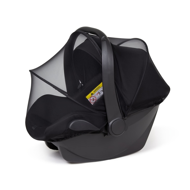 Mosquito Net for Car Seats, Breathable Cover for Strollers, Featuring a Dual Zipper, Designed to Protect from Insects (Black Color)