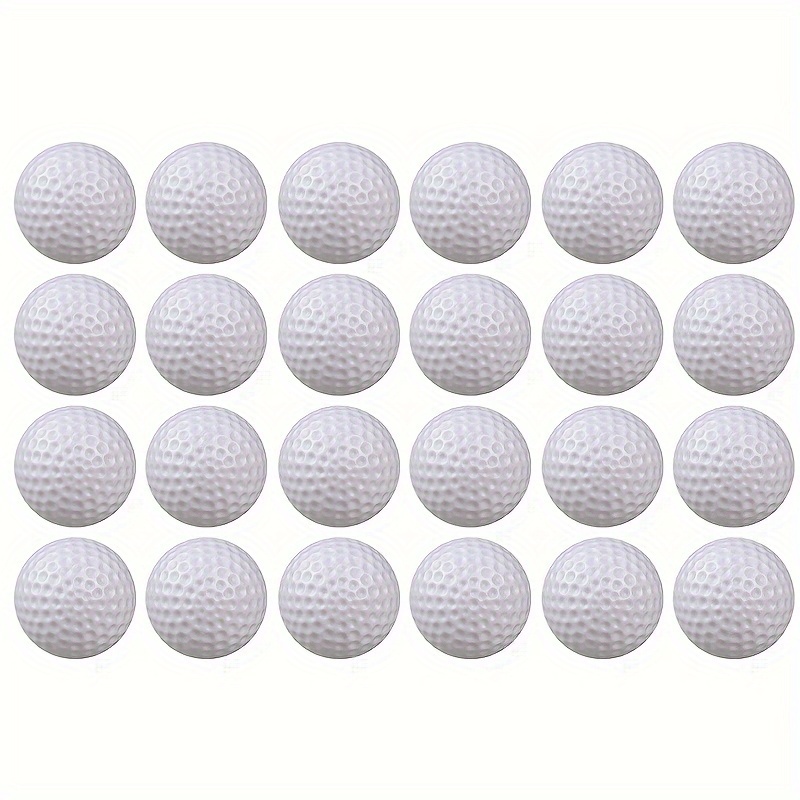 

24pcs White Pe Blow Molded Hollow Holeless Golf Balls For Indoor Practice