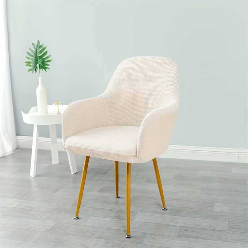 1pc Armchair Accent Dining Chair Cover For Office, Stretch Mid- Desk Chair Sliopcover Leisure Arm Chair Protector With For Living Room