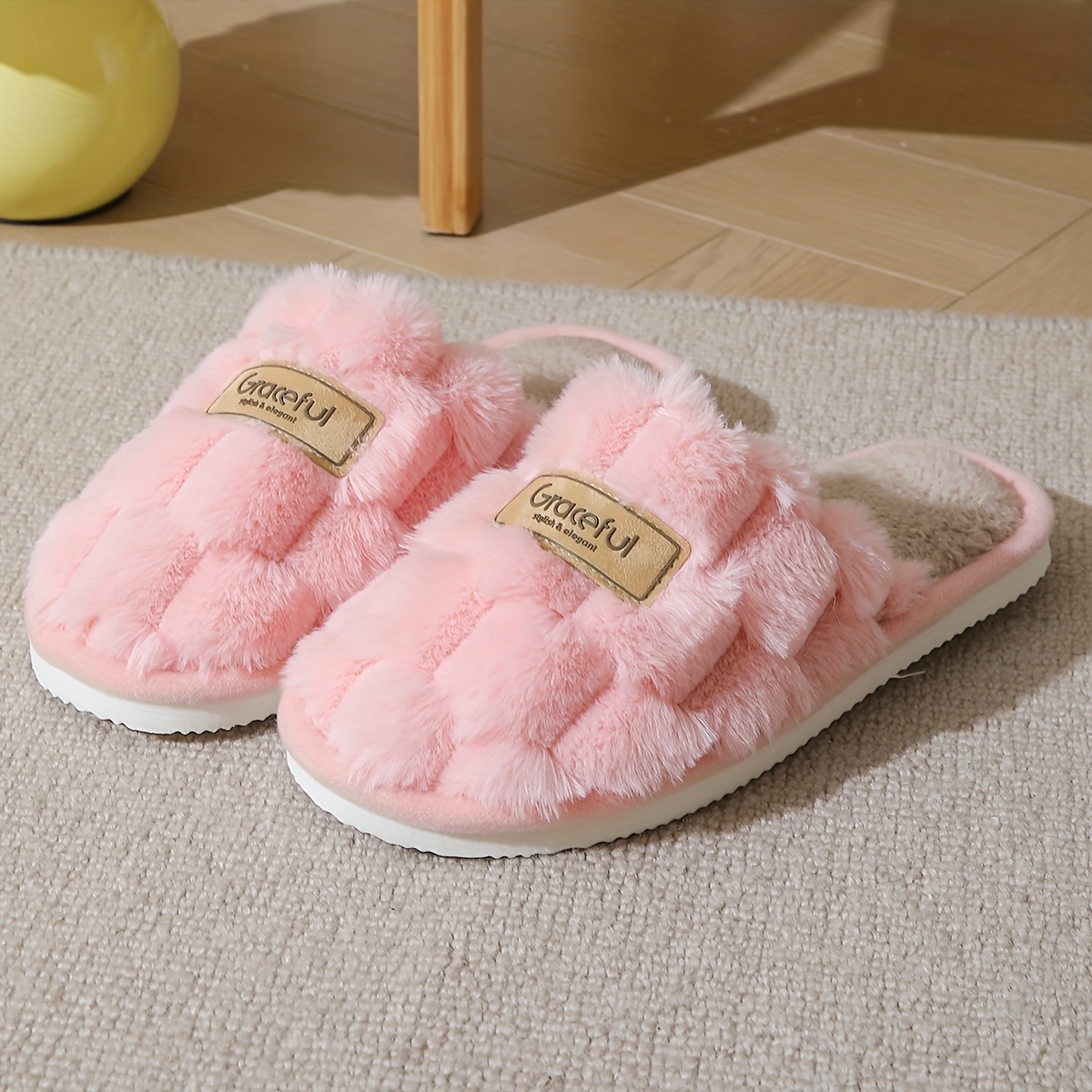 TEMU Ciabatte da donna eleganti verticali slip-on - Tomaia in tessuto e suola in EVA, per , scarpe moderne per la casa per uso interno/esterno,