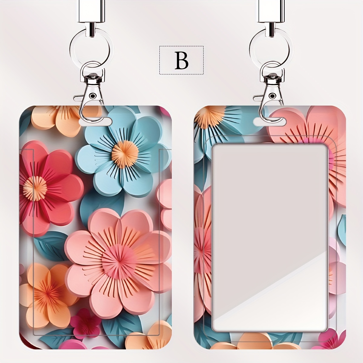 TEMU Porta biglietti 2D a forma di per medici e infermieri con design Macaron Blossom, per biglietti da autobus e badge studenteschi, completo di