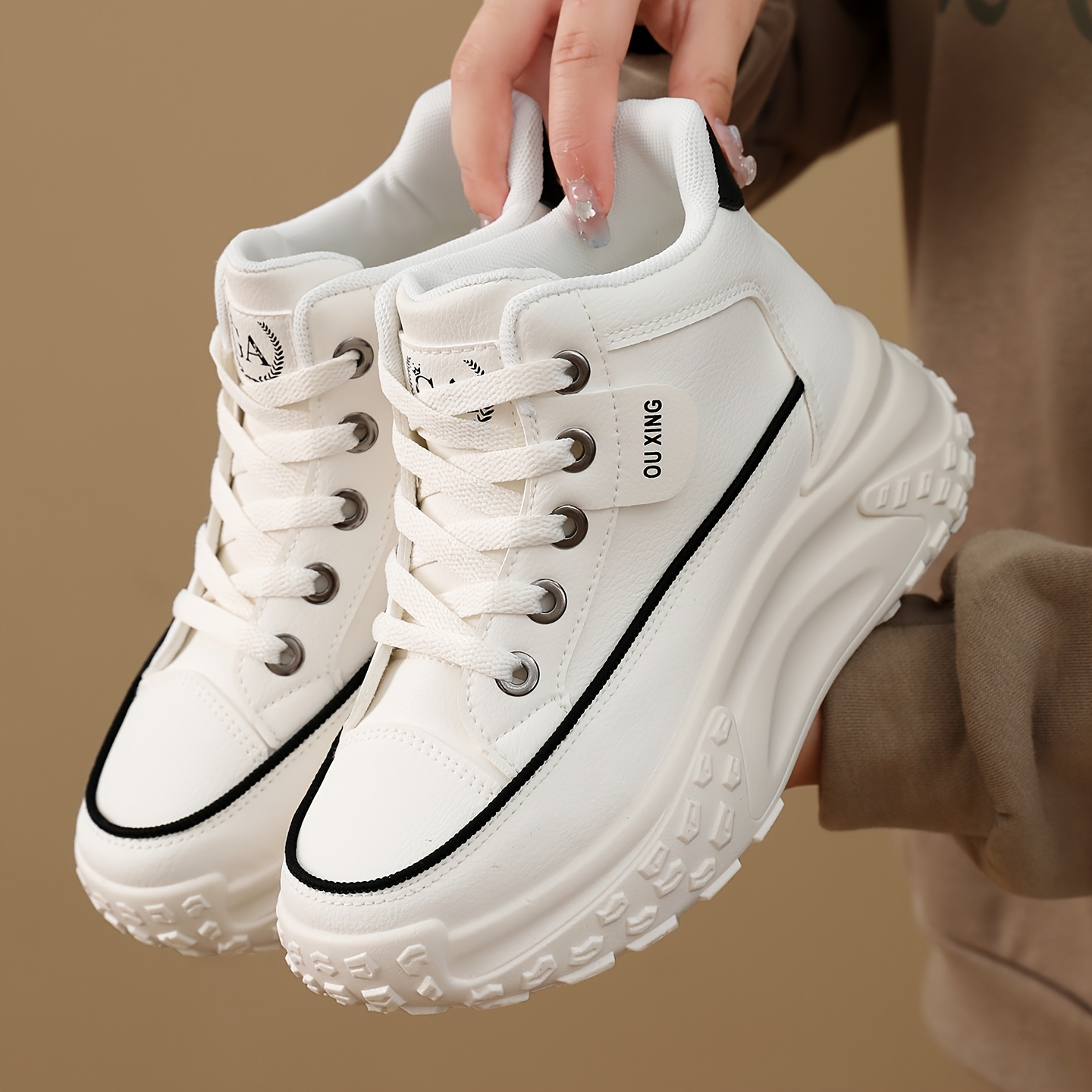 stylish high-top chunky sneakers for women comfortable running