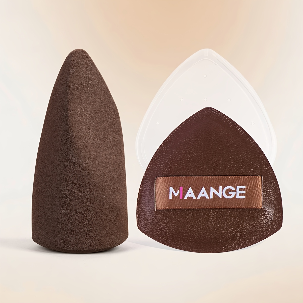 TEMU Maange 2pcs Professional Makeup Sponge Puff, Multi- Cosmetics Blending Sponges, Soft And Skin-friendly Makeup Puff, Carrying Makeup Tools, Daily