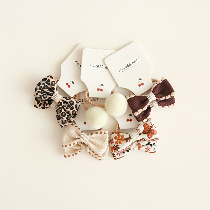E-shop B2 Niedliche Haaraccessoires Mini-Schleifen-Daumen-Gummiband Set, 10 Stück in 1 Set