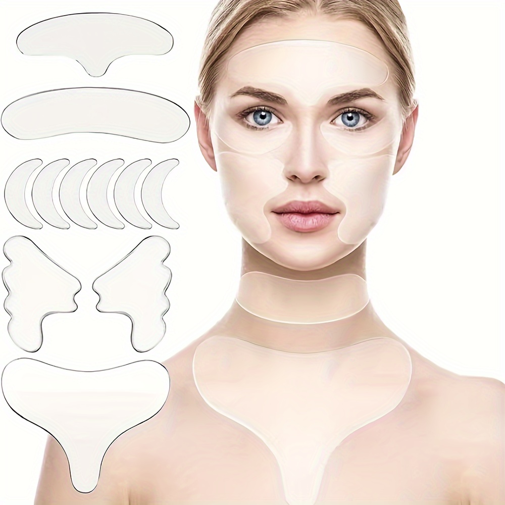 Image of 11pcs Set Of Patches Firming Beauty Patches Forehead Patches Eye Patches Nasolabial Fold Patches Neck Patches Chest Patches Beauty Patches