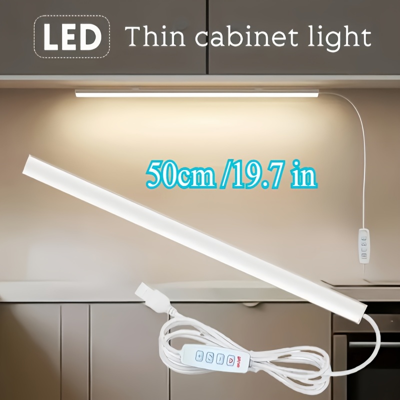 E-shop Intelligente LED Leselampe, Nachtlicht, Schranklampe, USB-Stecker, mit Druckknopfschalter, Drei Farbtemperatur-Einstellungen, Magnetische