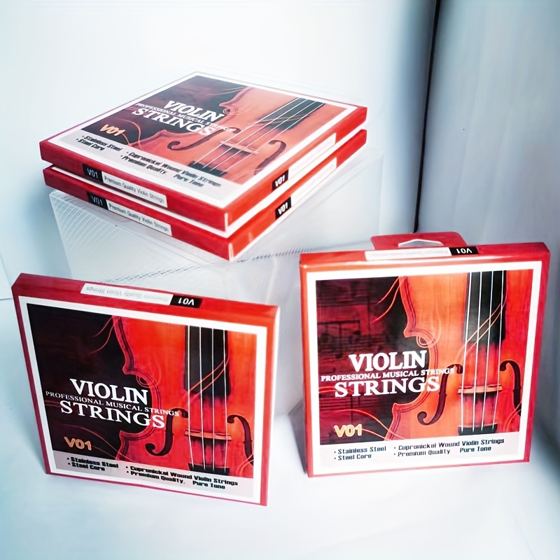 

Steel Strings Set Of 4 - - V01 , Silvery Wound For & Durability