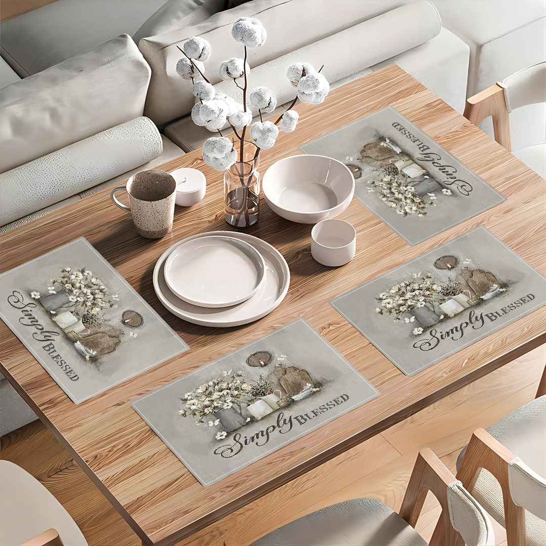 Vintage Tischsets Im Christlichen Stil Für Küche Und Esszimmer_voghion.com