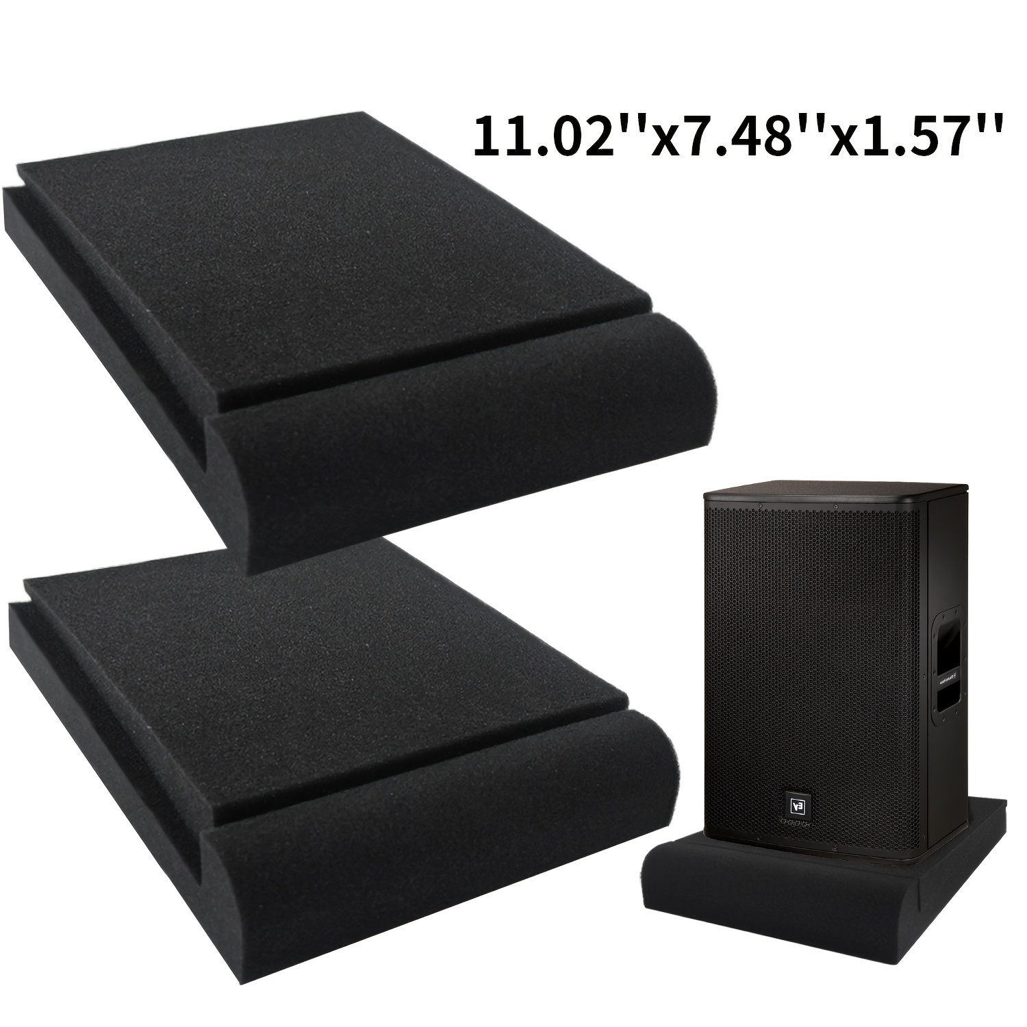 

High-density Speaker Isolation Pads - Acoustic Soundproofing For Recording , Subwoofer Vibration Dampening, 11.02"×7.48"×1.57