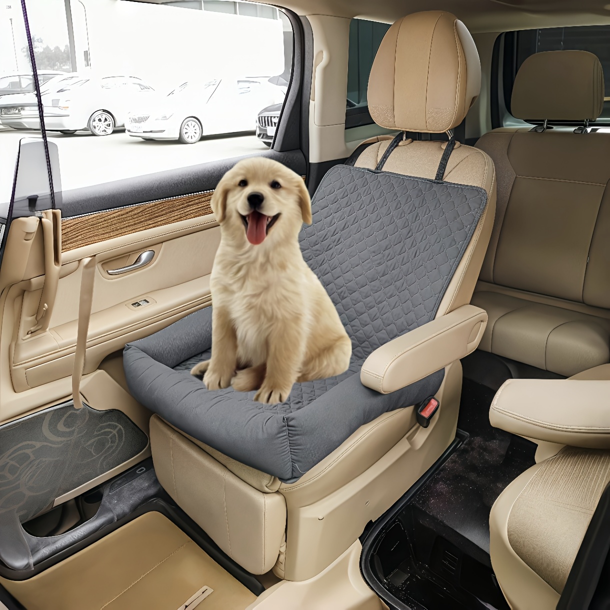 TEMU Removable And Washable Car Pet Bed Mat For Outdoor Travel, And Non-slip Dog House For Car Front Passenger Seat And Back Seat, Suitable For Sizes