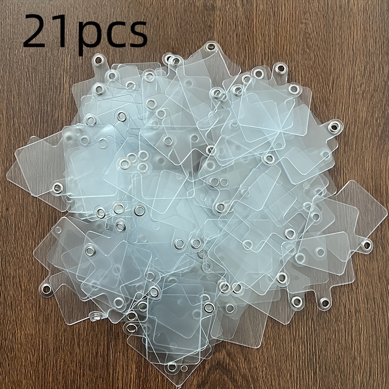 TEMU 21pcs Phone Case Lanyard Connector Pieces, Anti-loss And Anti-drop Transparent Spacers For Bracelets, Etc., Diy Phone Charm Accessories,