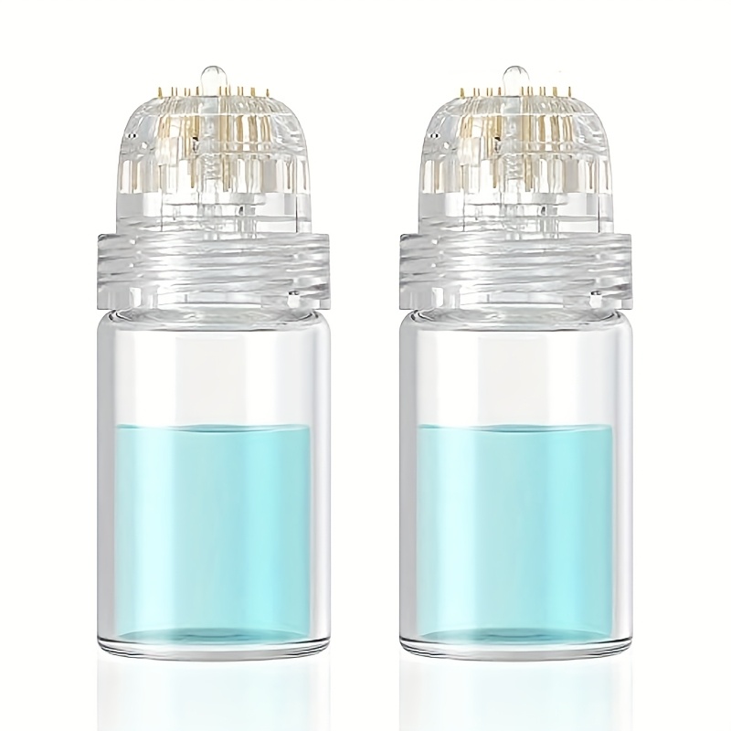 Image of [hydra Derma Stamp] 2pcs/pack Reusable Hydra Needle Derma Stamp Microneedle - 20 Pins, 0.25mm Home Use , Release Liquid, Facial And Body Manual Skincare Tool, Use Face Beauty Equipment