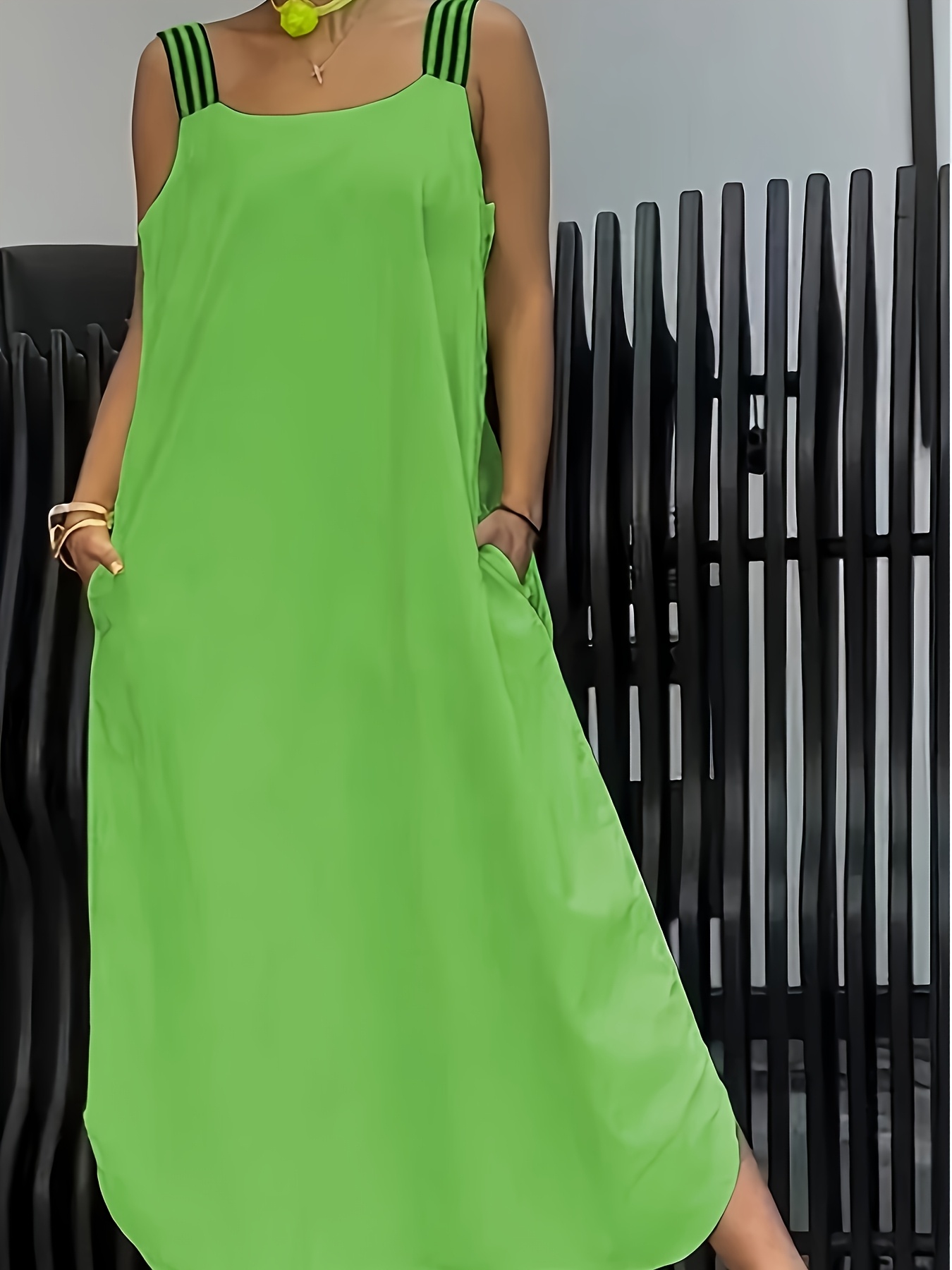womens sporty dress pockets solid color short - Temu