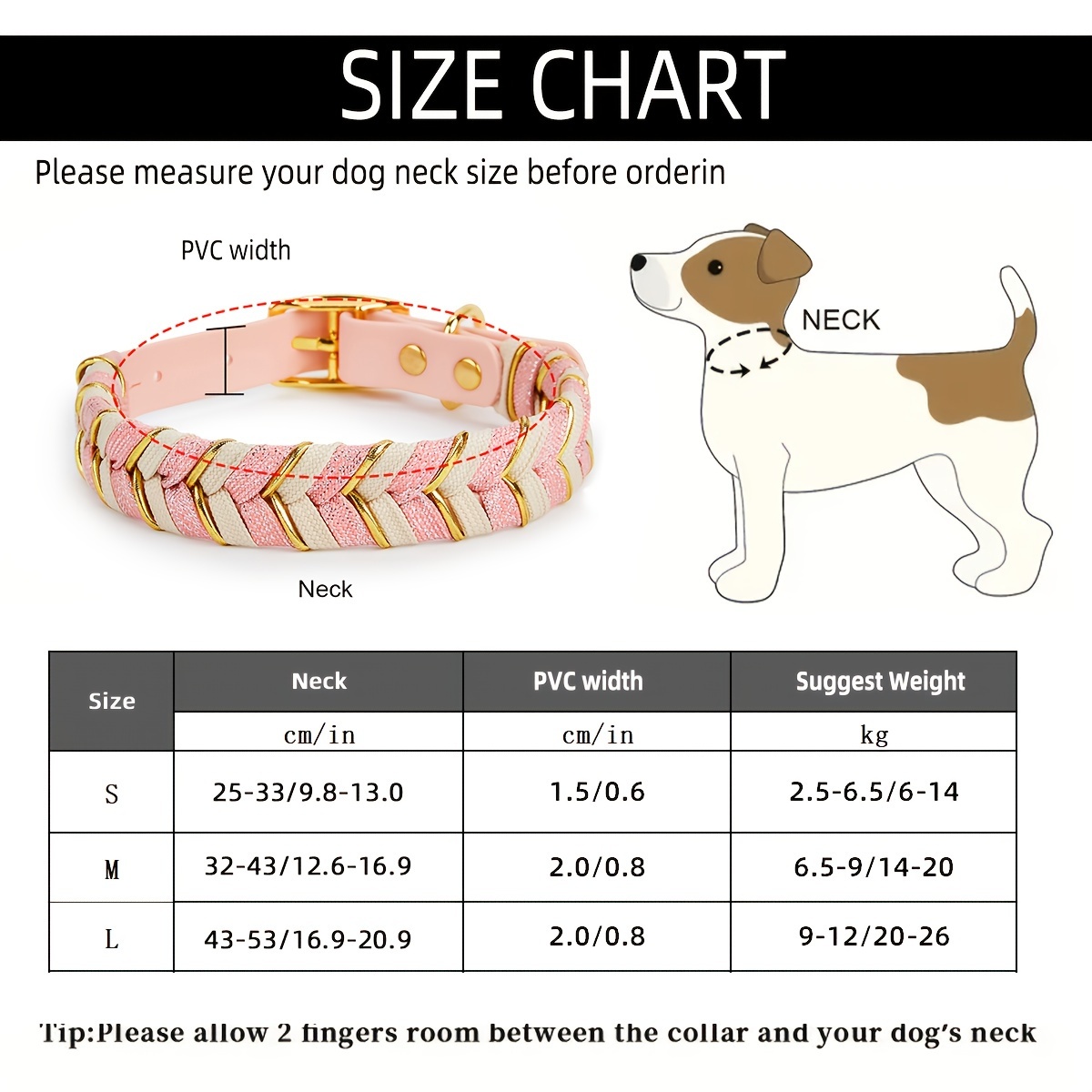 Handcrafted PVC Dog Collar with Metal Buckle, Adjustable