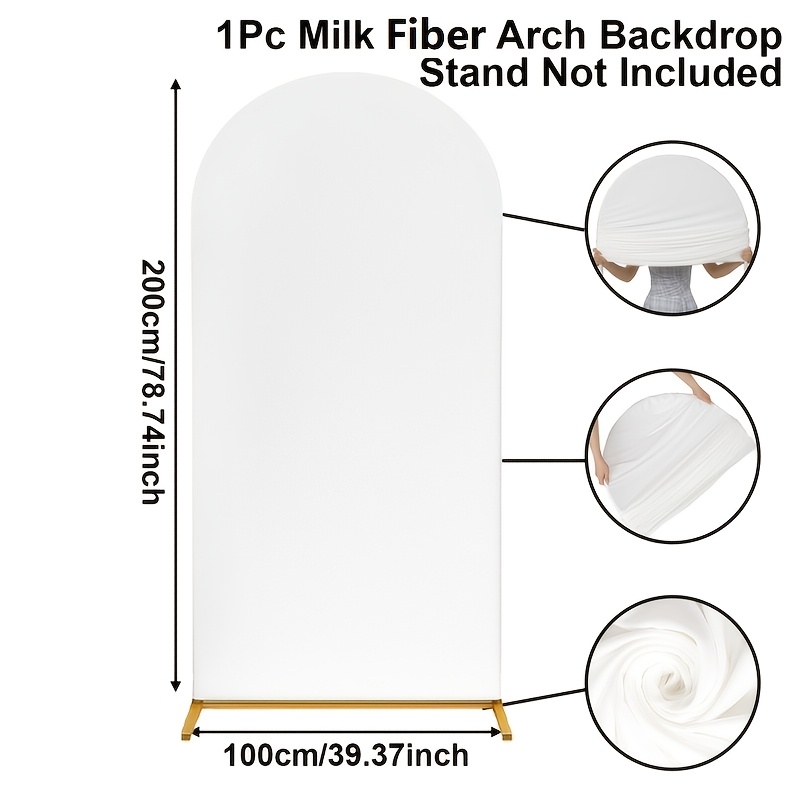 TEMU 1pc Staraise Elastic Wedding Arch Backdrop Cover Suitable For Wedding, Baby Shower, Birthday Party - Balloon Arch With Balloon Base Frame,