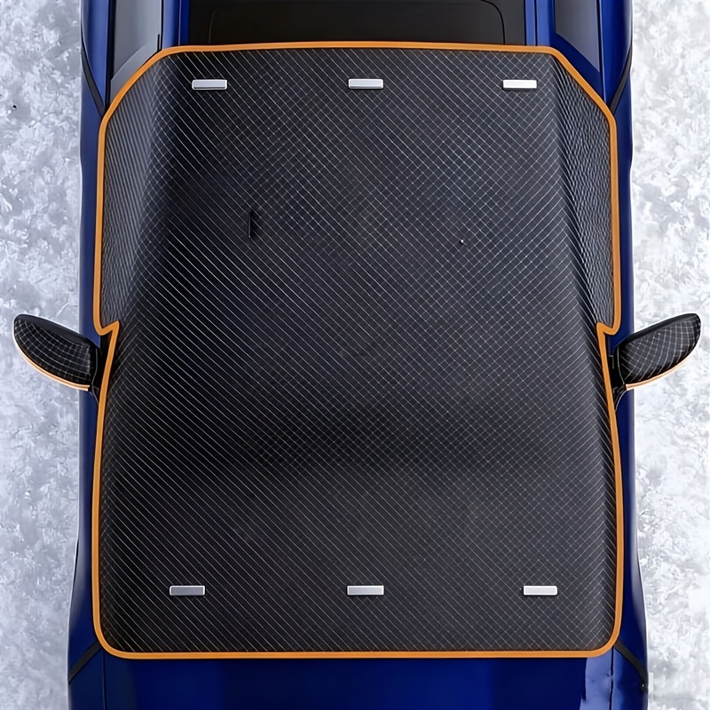 TEMU Car Snow Cover, Magnetic Oxford Cloth Half Windshield Snow Shield For Front Windshield
