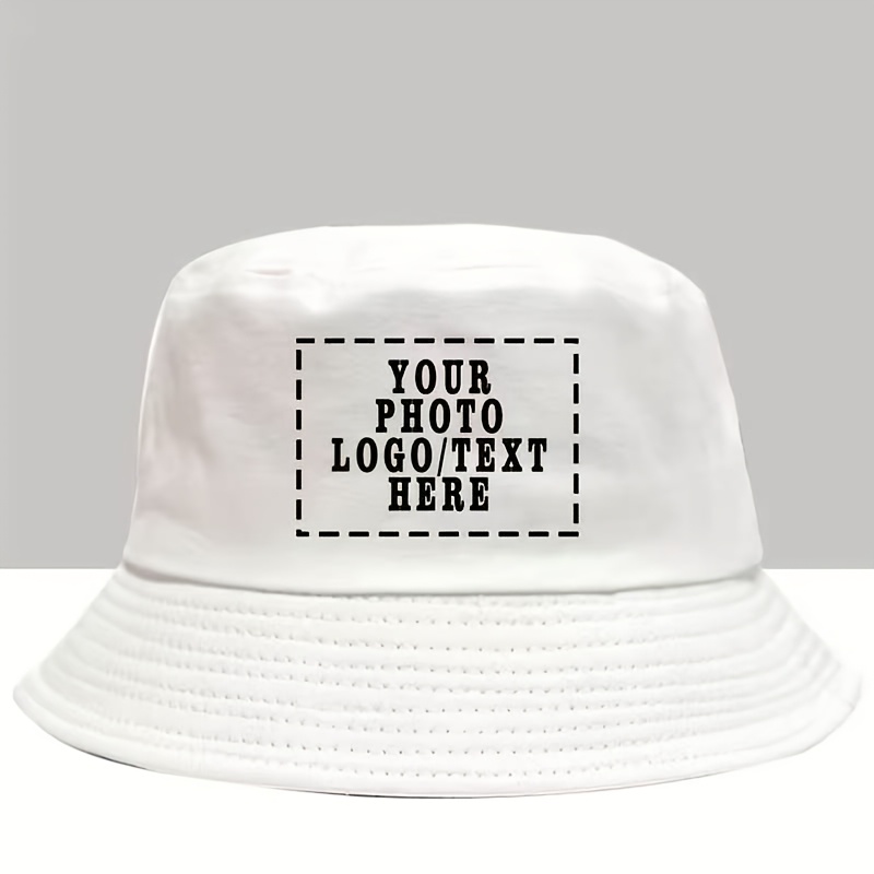 TEMU Customizable Fisherman Hat - Add Photo/logo/text, Breathable Outdoor Fishing, Hiking, Wedding Hat - Button Closure Design, Ideal Personalized
