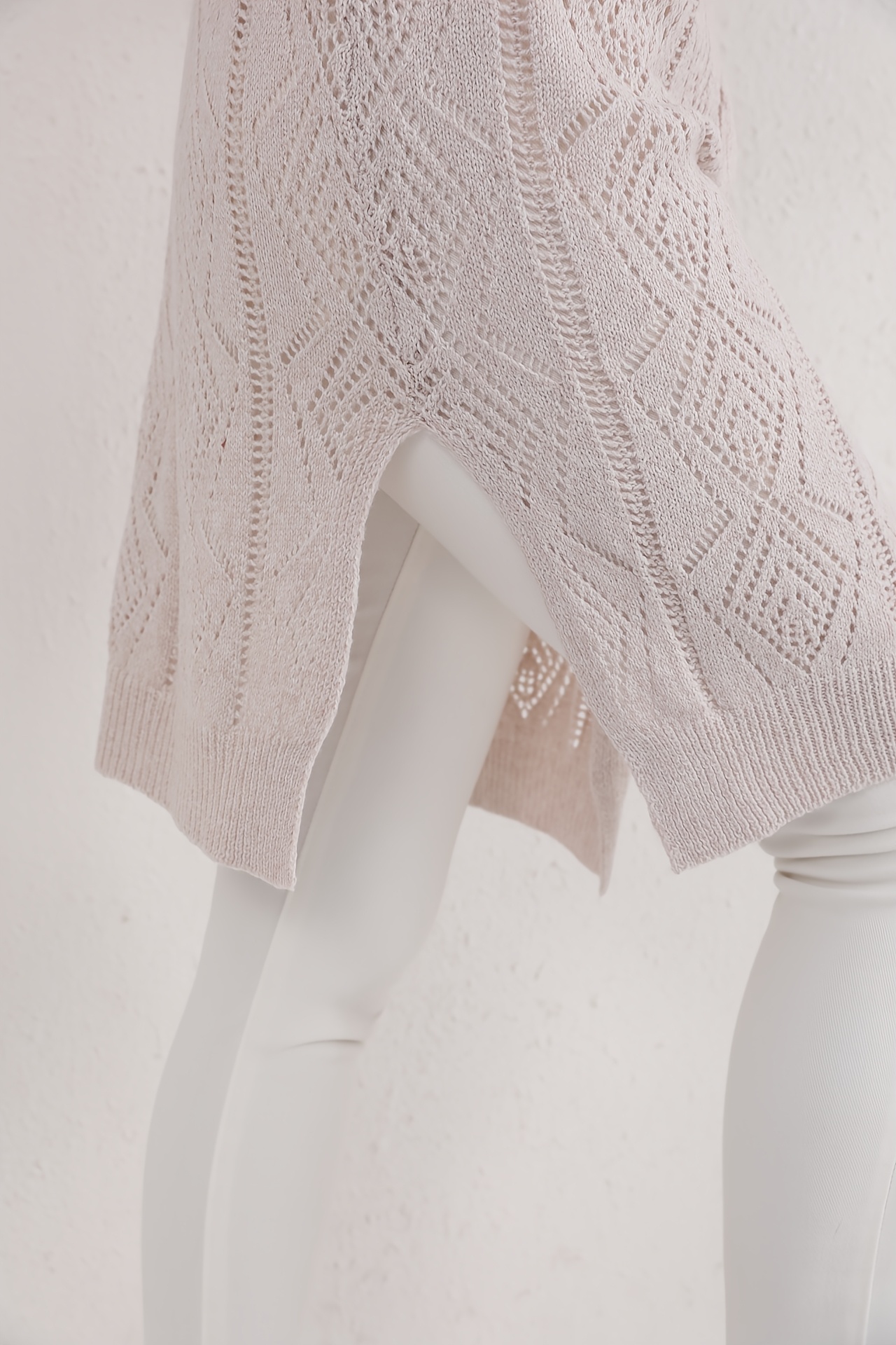 womens casual knit cardigan long sleeve v neck button up loose fit stretchy fabric     casual attire   cardigan knit construction knit cardigan details 3