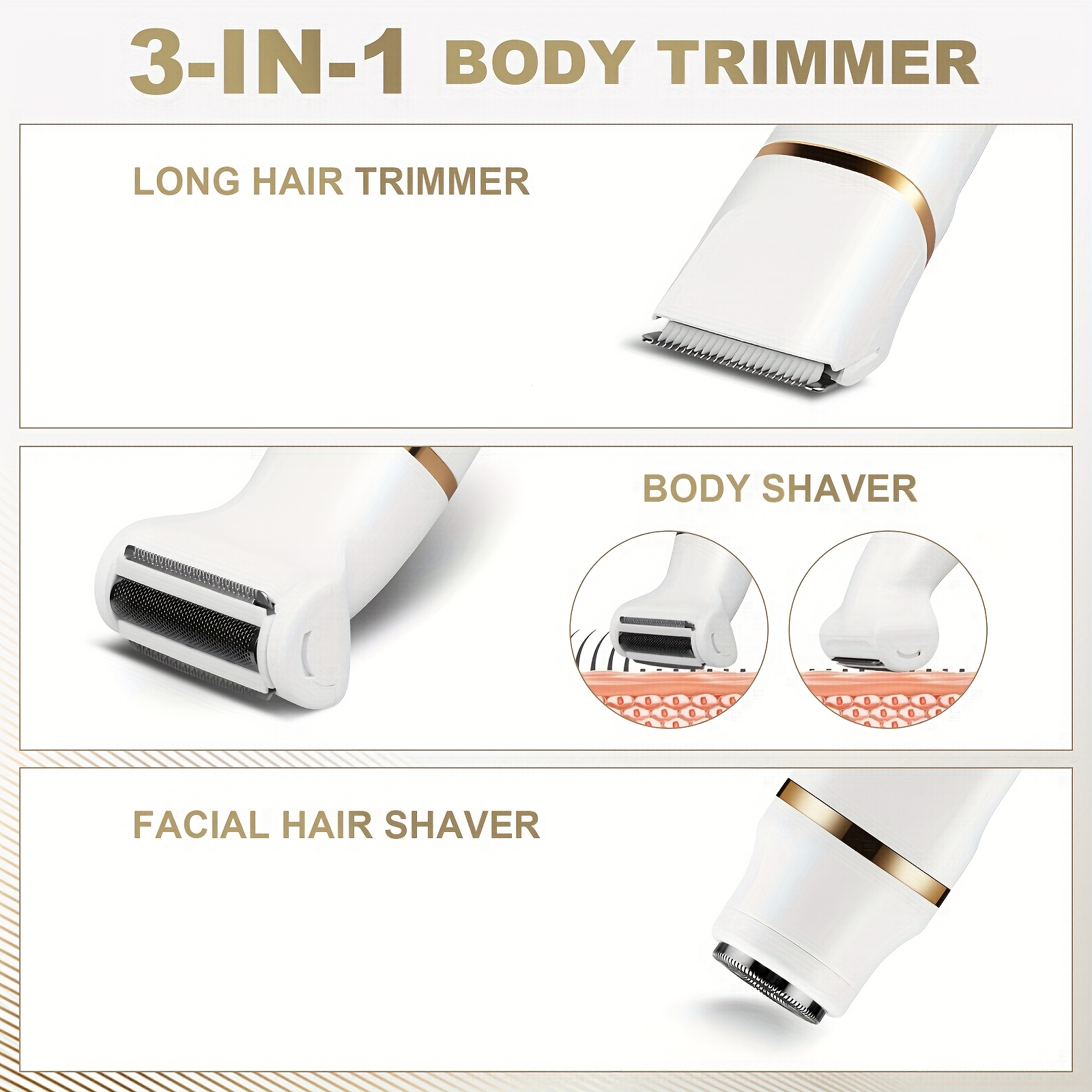 electric bikini trimmer for women 5in 1 rechargeable electric  s for women   womens body shaver facial   nose hair shaver Product details 2