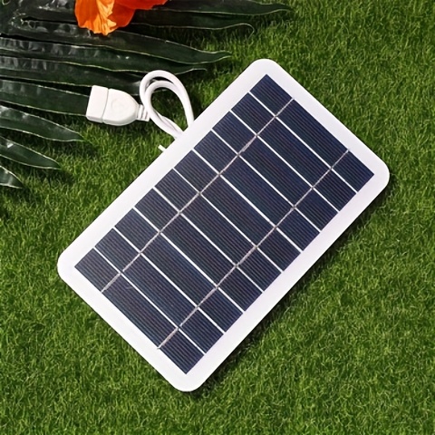 1 2pcs 5v 2w output usb solar charger with solar panels suitable for iphone samsung   and type c phones ideal for outdoor travel camping power banks   phone solar power charging great as a festival gift Product details 4
