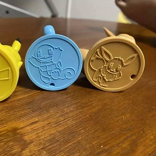 1pc Pokémon-themed Seal Decorations Featuring Pikachu, Slowpoke, Psyduck. Ideal Gifts For Boys, Suitable For Use In Hand, Office, Or As Prizes.
