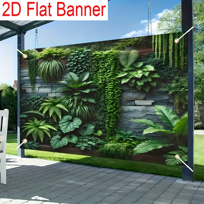 TEMU 2d Flat, 2d Flat Banner, 1pc Vintage Banner - Material, No Power Supply Needed, Ideal For Room And Garden Decoration, Valentine's Day And