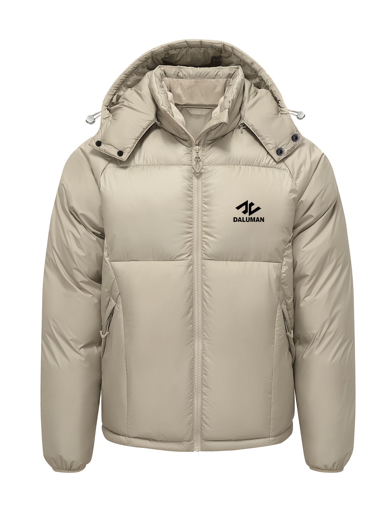 Men's Hooded Padded Jacket with Detachable Hood