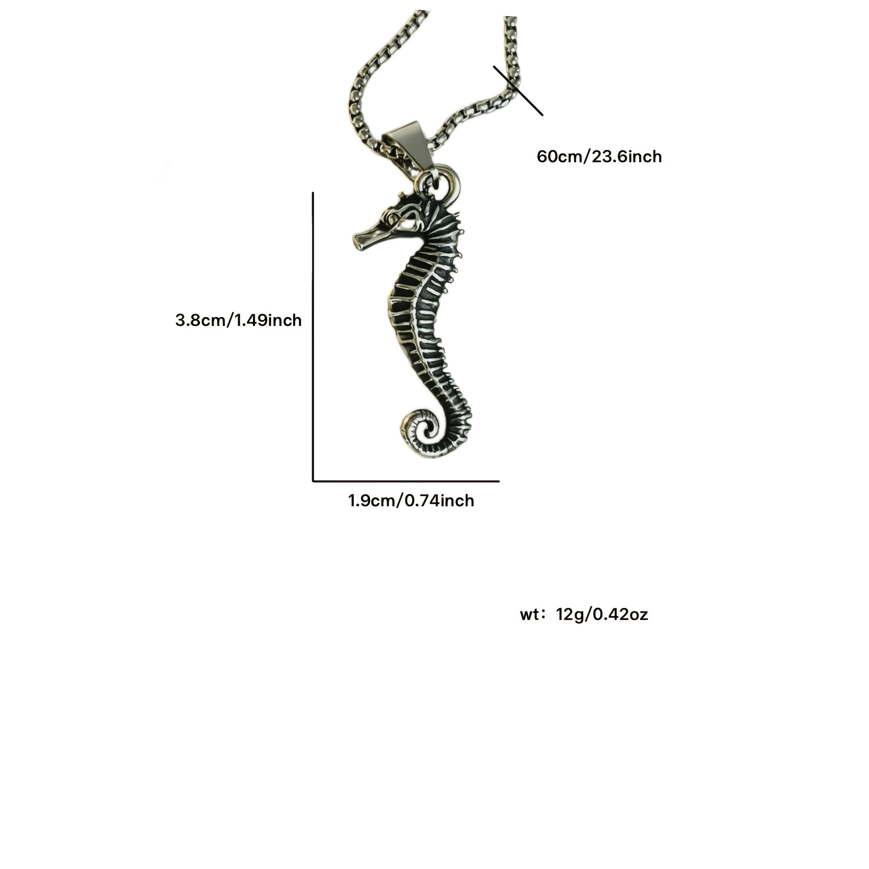 Vintage Seahorse Pendant Necklace, Ocean-Themed Charm