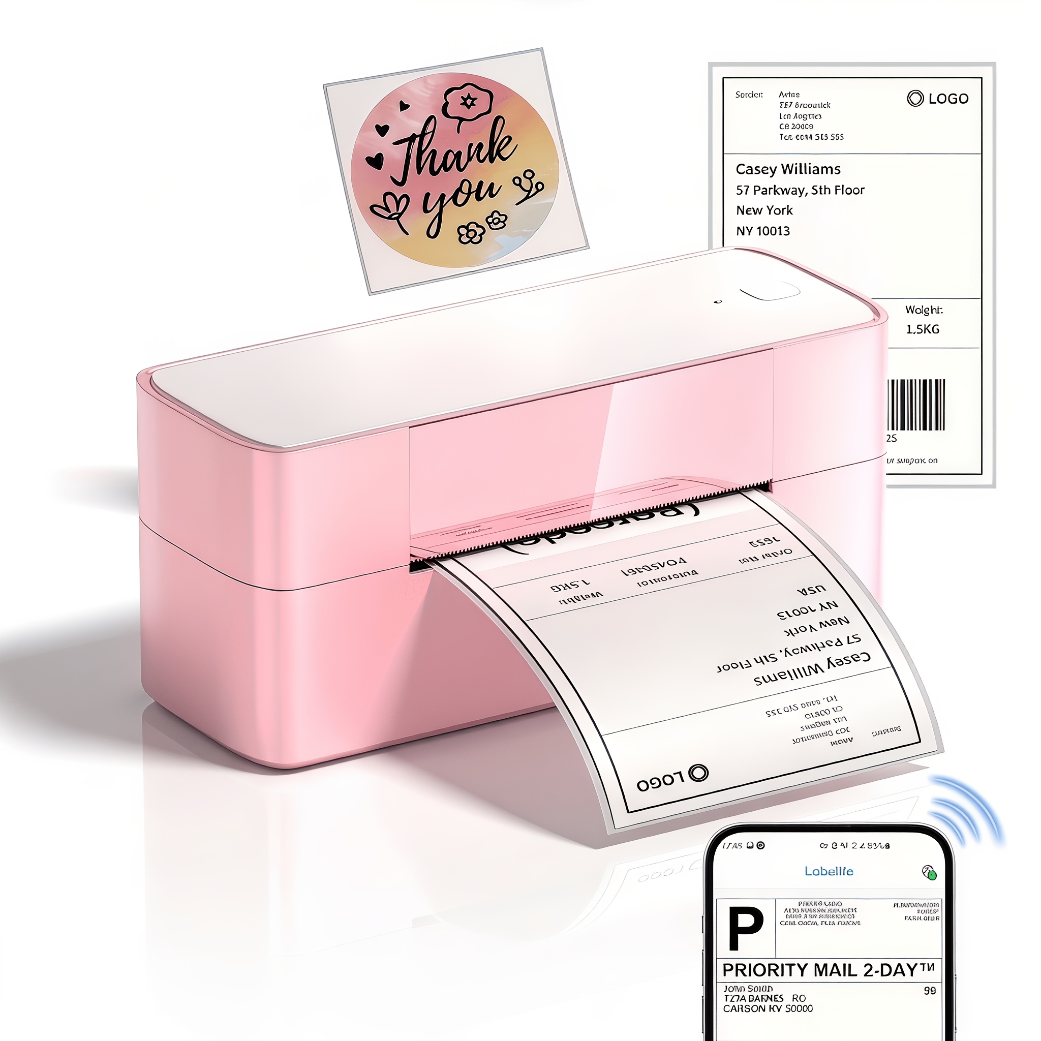 TEMU Phomemo 245 Shipping Label Printer, Wireless 4"×6" Thermal Label Printer For Postage & Parcel Labels. Compatible With Iphone, Android And Pc,
