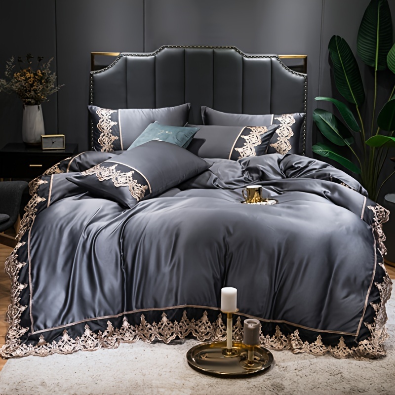 Luxury Satin Duvet Cover Set (1*duvet Cover + 2*pillowcase Temu United