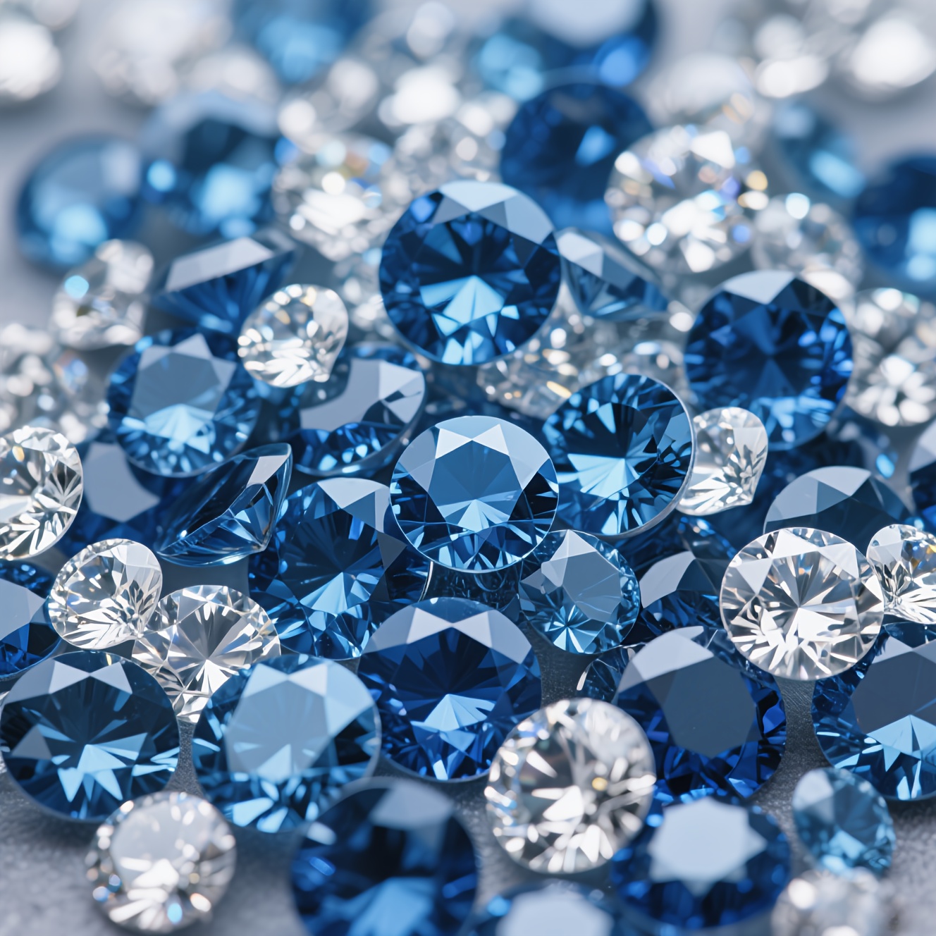 E-shop 1150 Stück, blaue Kunstdiamanten, Kristalle für Bastelarbeiten, Schmucksteine zum Basteln, Nagelkunst, Vasenfüllung, Tischstreuteile,