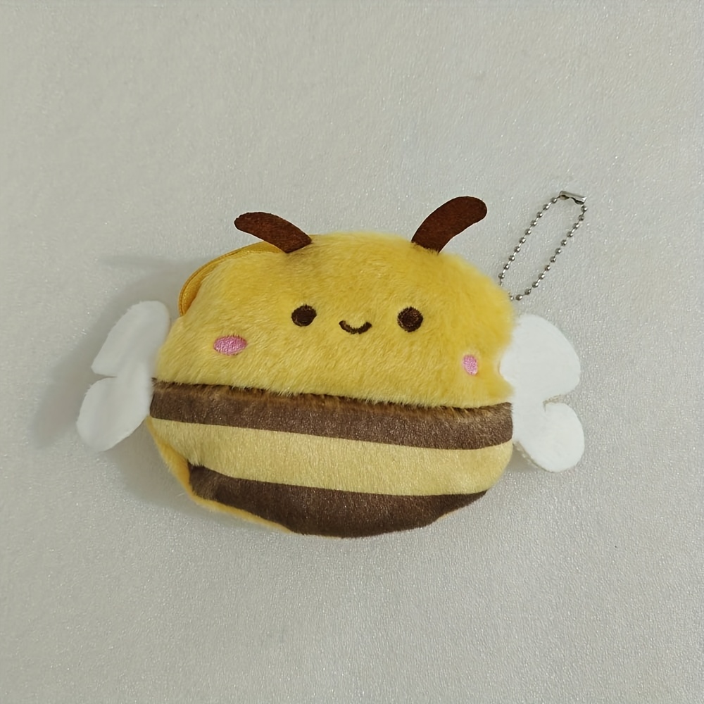 Image of 1pc Cute Cartoon Bee-shaped Coin Purse And Travel Bag Perfect For Storing , Headphones And Keys Earphone Storage Bag And Coin Purse